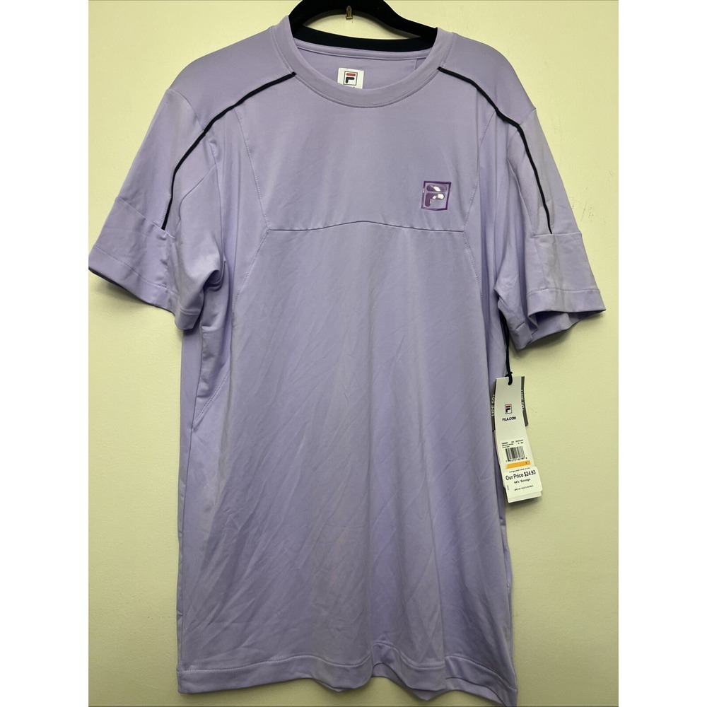 FILA men's tennis crew T-shirt, small,‎ purple NWT